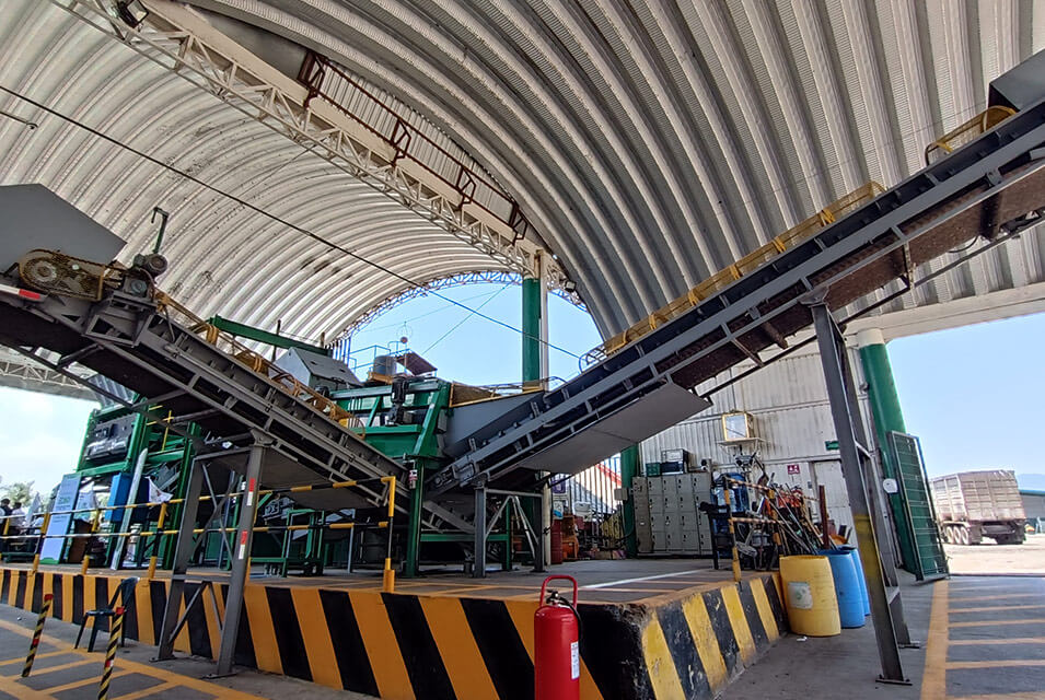 Estructura de la planta de separación de residuos sólidos urbanos ECORI en Orizaba