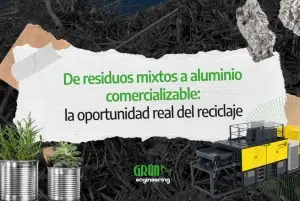 De residuos mixto a aluminio comercializable